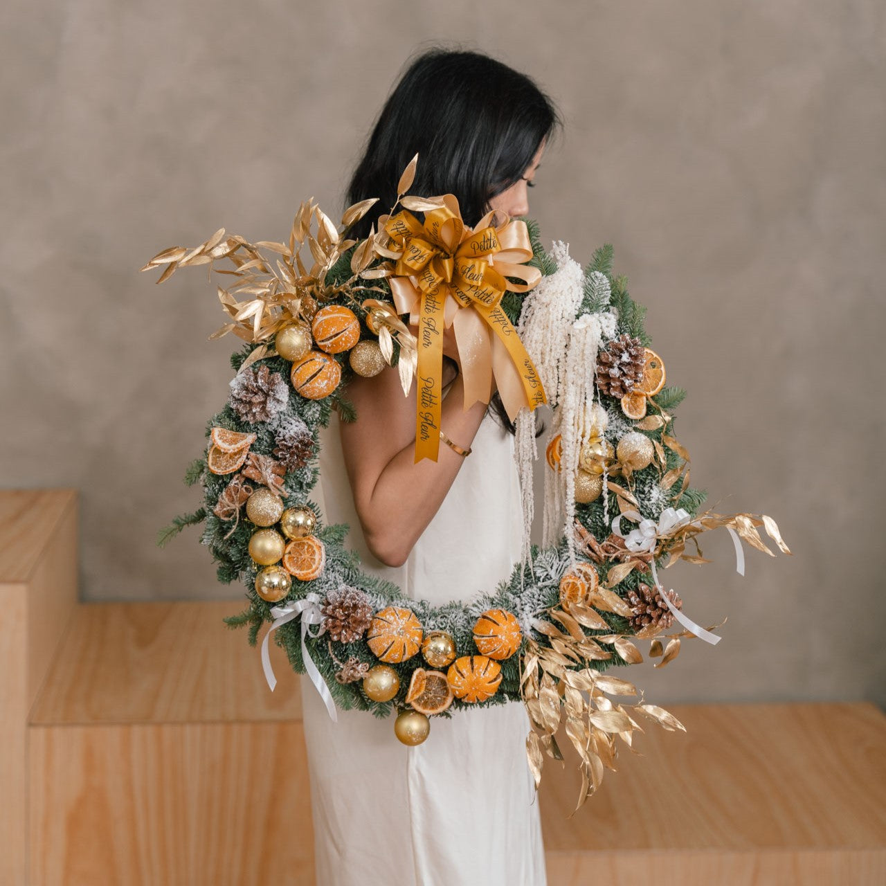 Golden Citrus Glow Wreath