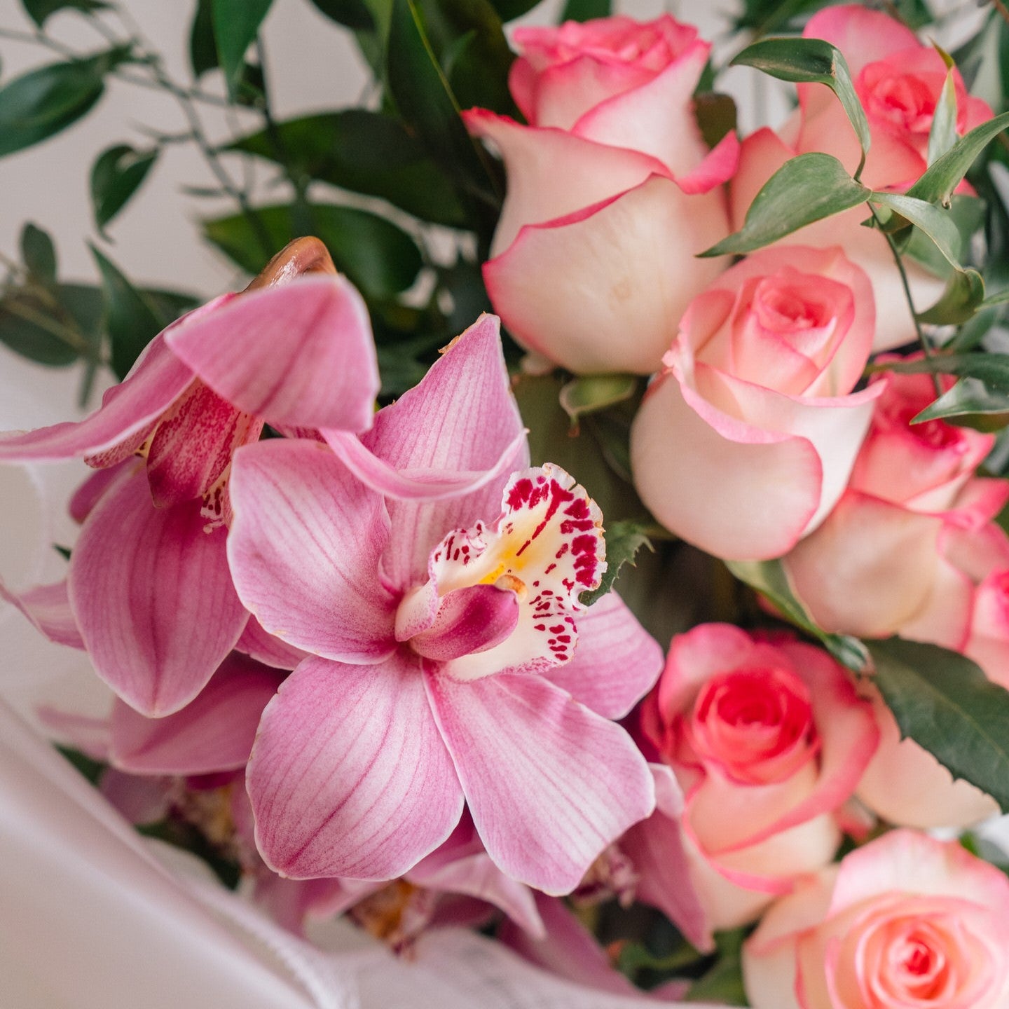 Luxe Cymbidium & Rose Bouquet